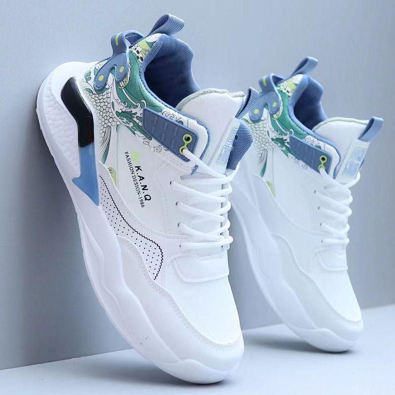 

Men s shoes spring and summer thick-soled trendy and comfortable little white shoes, teenagers breathable and lightweight fashion sneakers 44