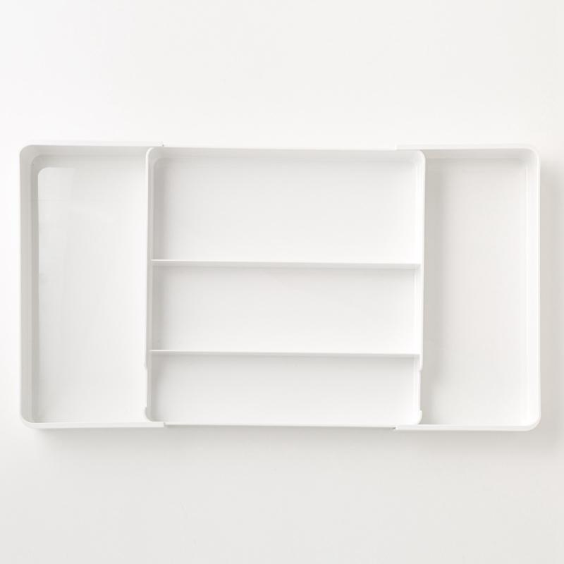 

Расширяемый лоток для хранения столовых приборов Регулируемый органайзер Выдвижной ящик для офиса Отделение для органайзера Разделитель для хранения столовых приборов белый