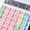 Desktop Calculator with 12 Digit Large LCD Display Mini Calculator Standard Function for Office Home School Table