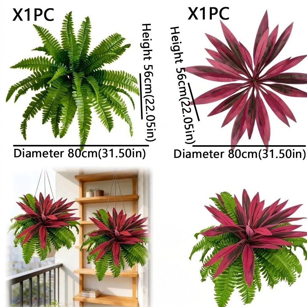 Dracena Artificiale Resistente ai Raggi UV Felce di Boston Pianta di Banano Simulazione Patio Balcone Portico