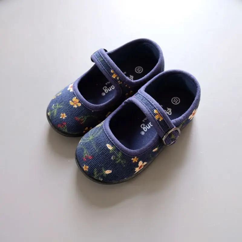 

Zapatillas Kids Casual Shoe 2025 Summer New Floral Girl Shoes BabyToddler Shoes Soft Soled Girl Canvas Shoes Anti Slip Kid Shoe 13 12.8cm синий