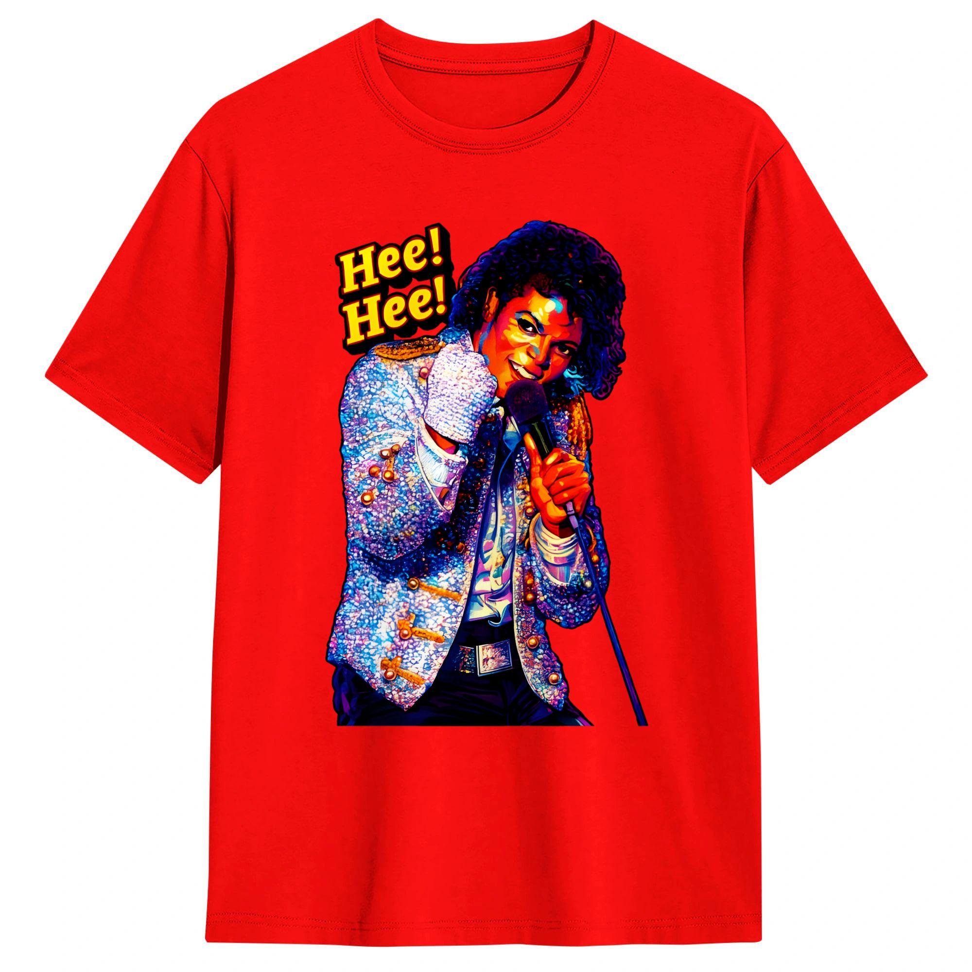 MMichael JJackson MJ Hee Hee T Shirt Beach  Fashion TShirts Cotton ONeck 4XL 5XL 6XL Top Tees ShortSleeved Y2K Retro Tshirt S