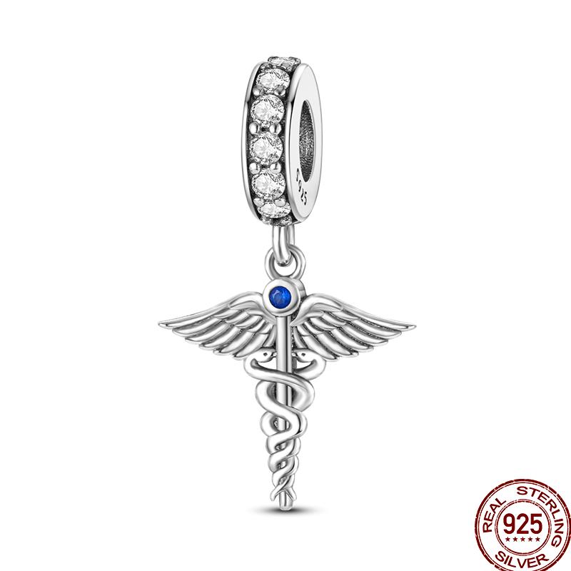 New Shiny Zircon Copper Religious Angel Cross Series Beads Suitable For 3Mm Original Bracelet Diy