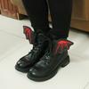 1 Pair Black And Red Bat Shoe Wings Embroidery Diy Charm Decoration For Sneaker Clothing Shoelaces Punk Halloween Gift Accessory
