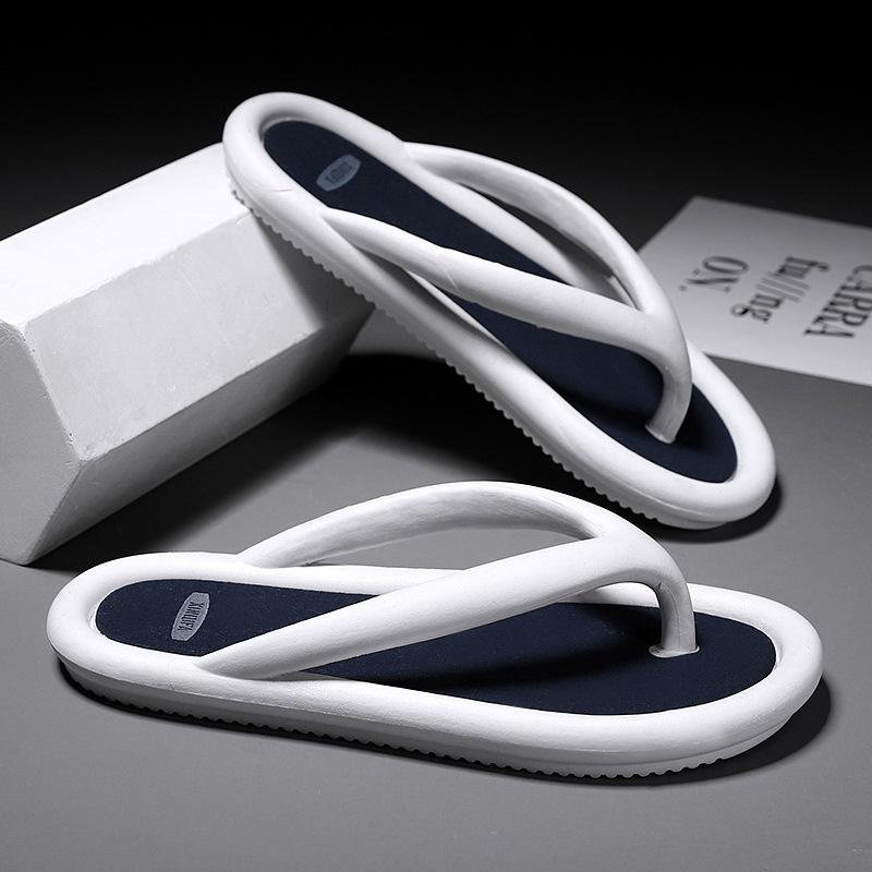 Flip-flops Men's Trendy Summer Net Red Fashion Wear Couple Slippers Soft Bottom Non-slip Clip-on Sandals Men's Beach Shoes