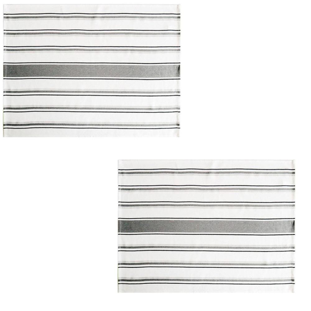

2 шт. 45x68 см, окрашенная пряжей полосатая салфетка, элегантный утолщенный коврик для чашки, винтажная ретро салфетка для вина, ресторан серый