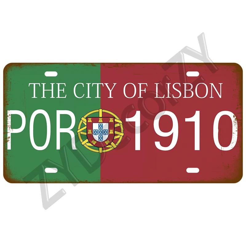 Plaque Israel Spain France Home Metal Sign Germany Craft Bar Decor Tin Sign USA Country Flag License Plate For Wall Restaurant