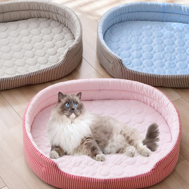 Pet Cooling Bed Summer Cats Bed Cats Dog Sleep Bed Indoor Sofa for Cats for Indoor Home & Travel Bed