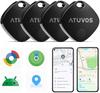 ATUVOS Smart Tag Pro 4er-Pack Dual-System Tracker für Android & iOS Schlüssel Gepäck Finder