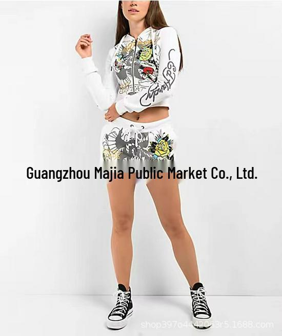 Dámská 2024 Evropsko-americká módní sada - XH905 Poziční potisk Ležérní nošení