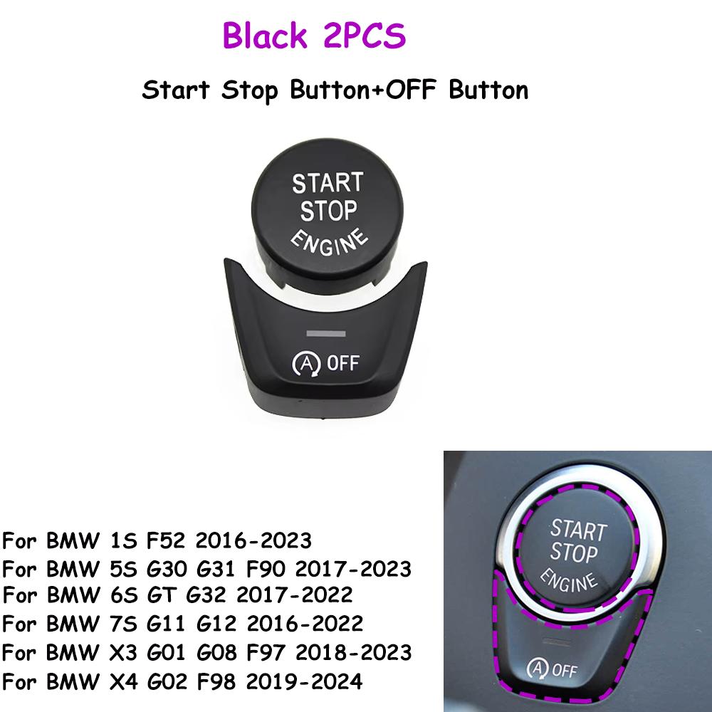 F52 G30 G31 G01 G08 G02 F98 G32 G11 G12 Engine Ignition Start Stop OFF Switch Button Cover Trim For BMW 1 5 6 7 X3 X4 Series