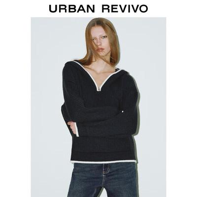 Damen Strickcardigan mit Farbblock, Reißverschluss und Kapuze