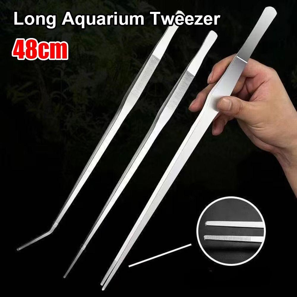 1Pcs Stainless Steel Aquarium Tweezer Long Tong Aquarium Supplies  Pet Shrimp Reef Coral