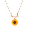 Collana con Ciondolo Girasole e Perla - Gioielli Eleganti alla Moda da Donna