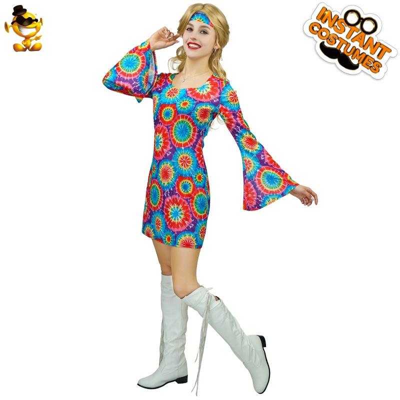 Adult big girl hippie costumes Halloween costumes party costumes ancient performance costumes distribution M