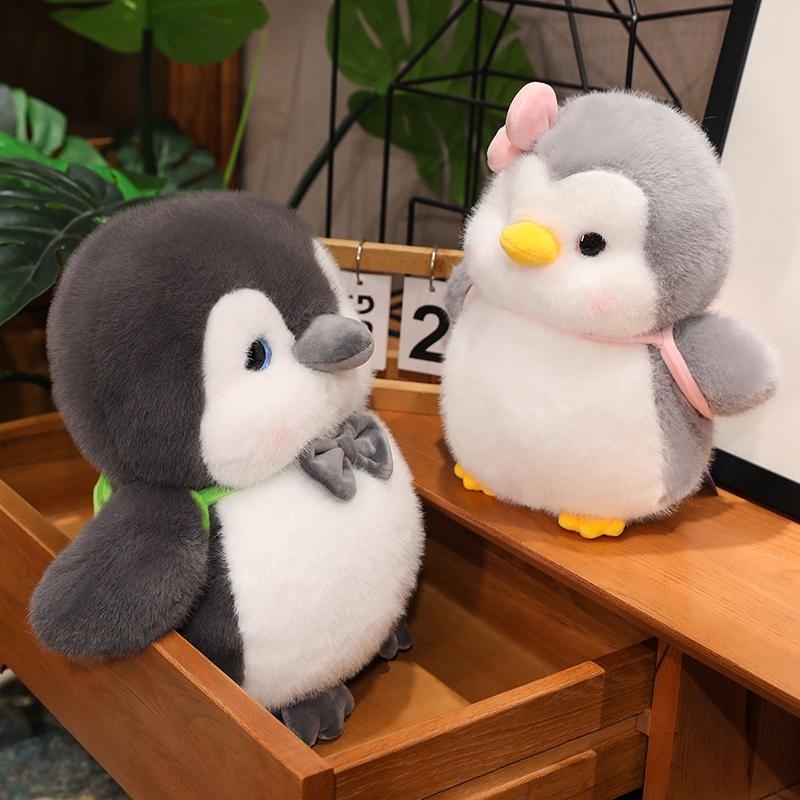 20cm Soft Fat Penguin Plush Toys Stuffed Animal Pillow Cute Couple Penguin Doll Toy Home Decoration Toy Birthday Gift for Girls