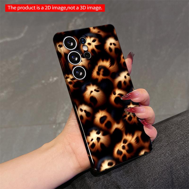 2DFlat Samsung Phone Case Leopard Spot Furry Pattern Phone Case Applicable To Galaxy S22 S23 S24 S25ULTRA S26 A12 A13 A14 A15 A16