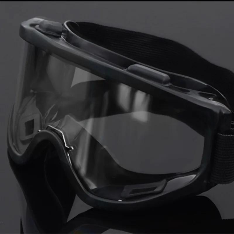 Large Frame Protective Goggles Anti Fog Transparent Black Anti Impact PC Lenses for Safety Work