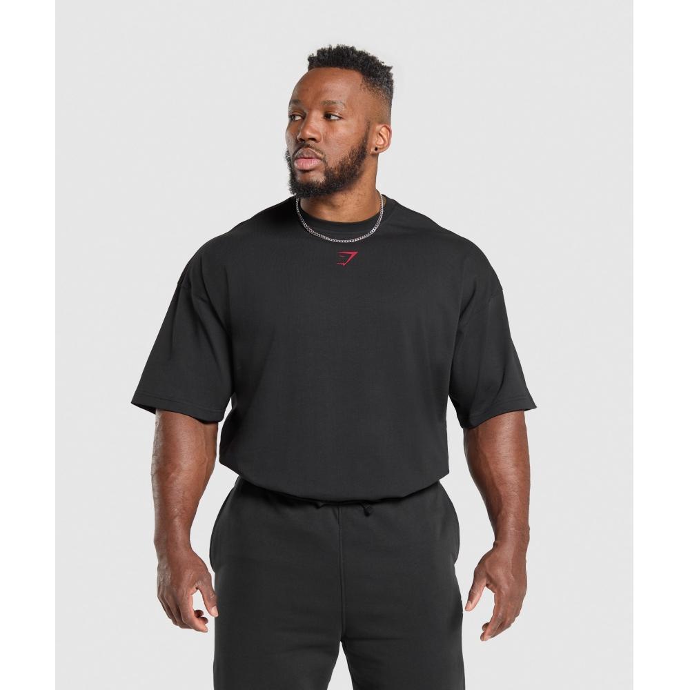 Gymshark TRIKO LifTing Club Černé kondiciace Červená A1c8b Bc1d