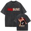 MXL Magliette Unisex Lavate Vintage Rock Band Limp Bizkit Stampa Significant Other Hip Hop Retro Oversize Manica Corta