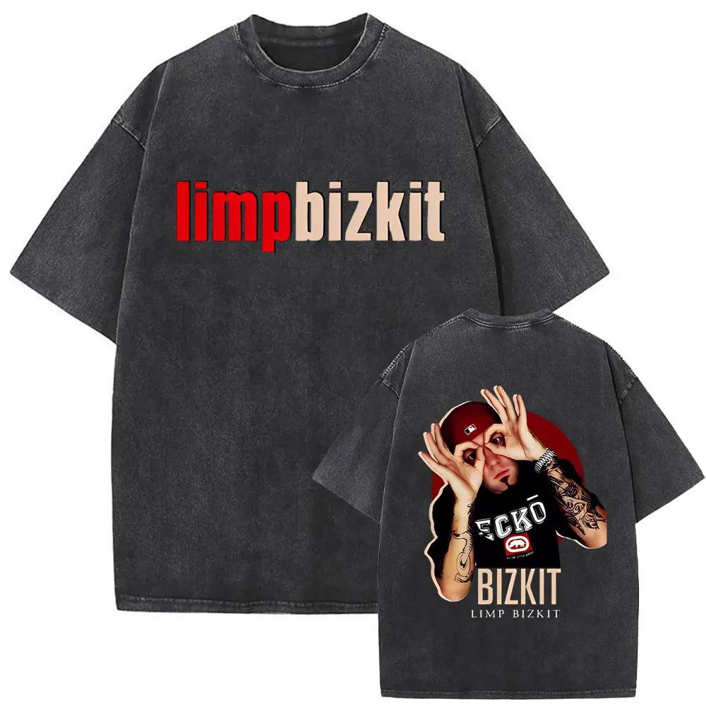 MXL Magliette Unisex Lavate Vintage Rock Band Limp Bizkit Stampa Significant Other Hip Hop Retro Oversize Manica Corta