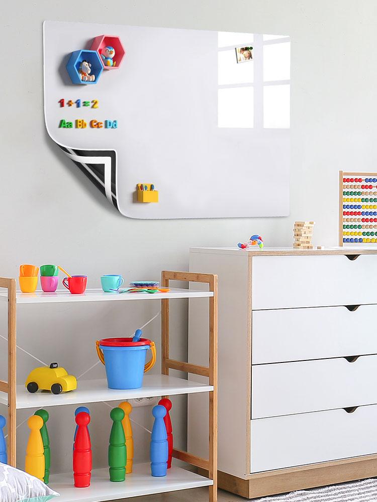 Magnetic White Board Sticker Erasable Surface Magnetic Whiteboard Contact Paper Whiteboard Stick on Wall for Kids Office Home