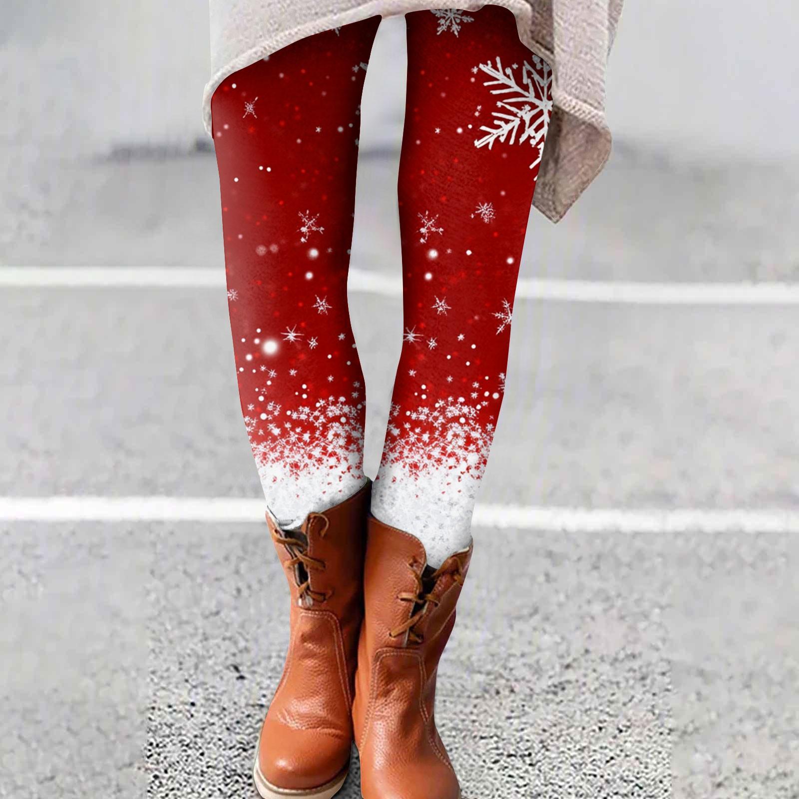 

Женские брюки с рождественским принтом, эластичные, мягкие, повседневные, домашние, спальные брюки S