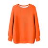 Women's Solid Color Round Neck Long Sleeved T-shirt Sweatshirt Top