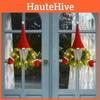 Creative Glowing Faceless Santa Claus Christmas Wreath For Festive Door Decor