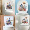Underwater World Coral Fish Toilet Bathroom  Home Beautification Decoration Stickers