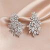 Female Wedding Party Zirconia Stud Earrings Gorgeous Ear Piercing Accessories  For Women Gift