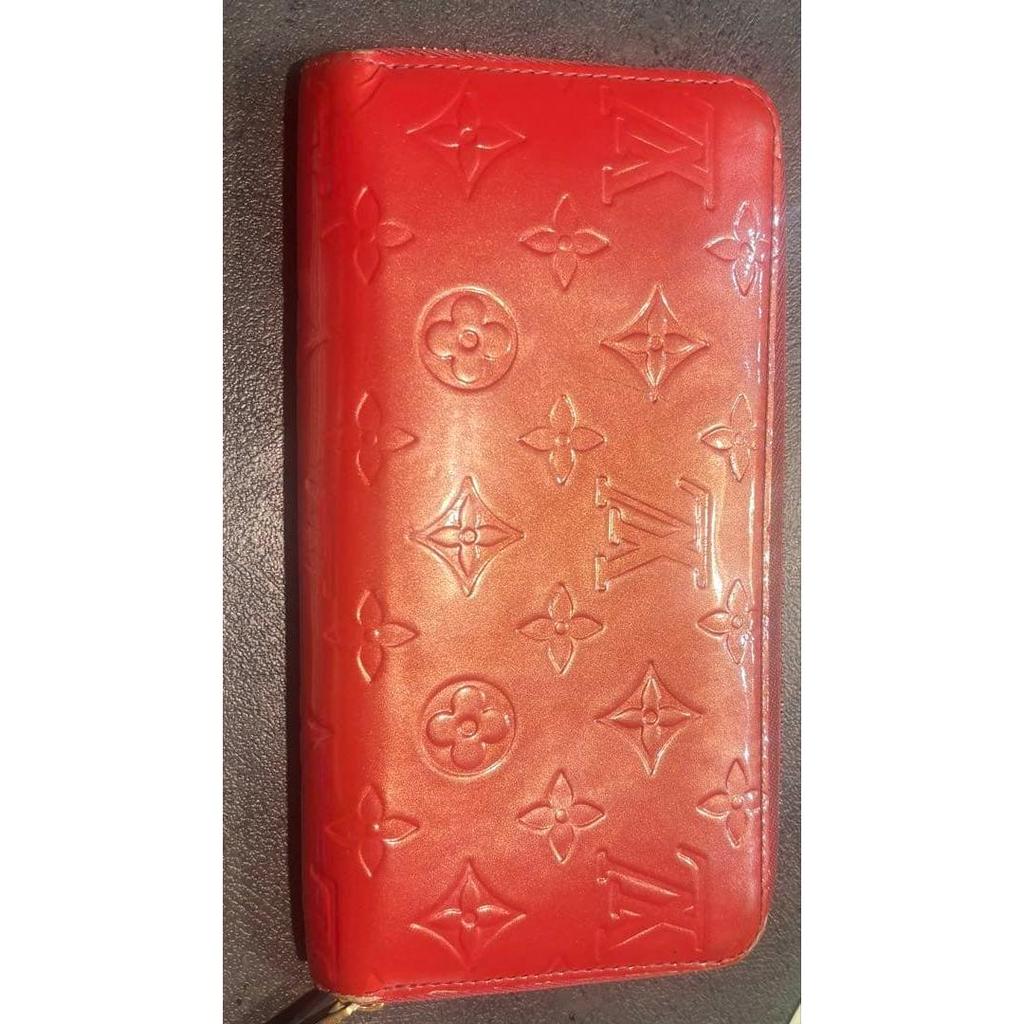 Used Louis Vuitton Vernis Zippy Wallet Pink