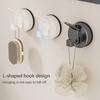 3pcs Strong Suction Cup Hook Not Drill & Rustproof Wall Hook Easy Installs Suction Hook Hangers for Bathroom & Kitchen