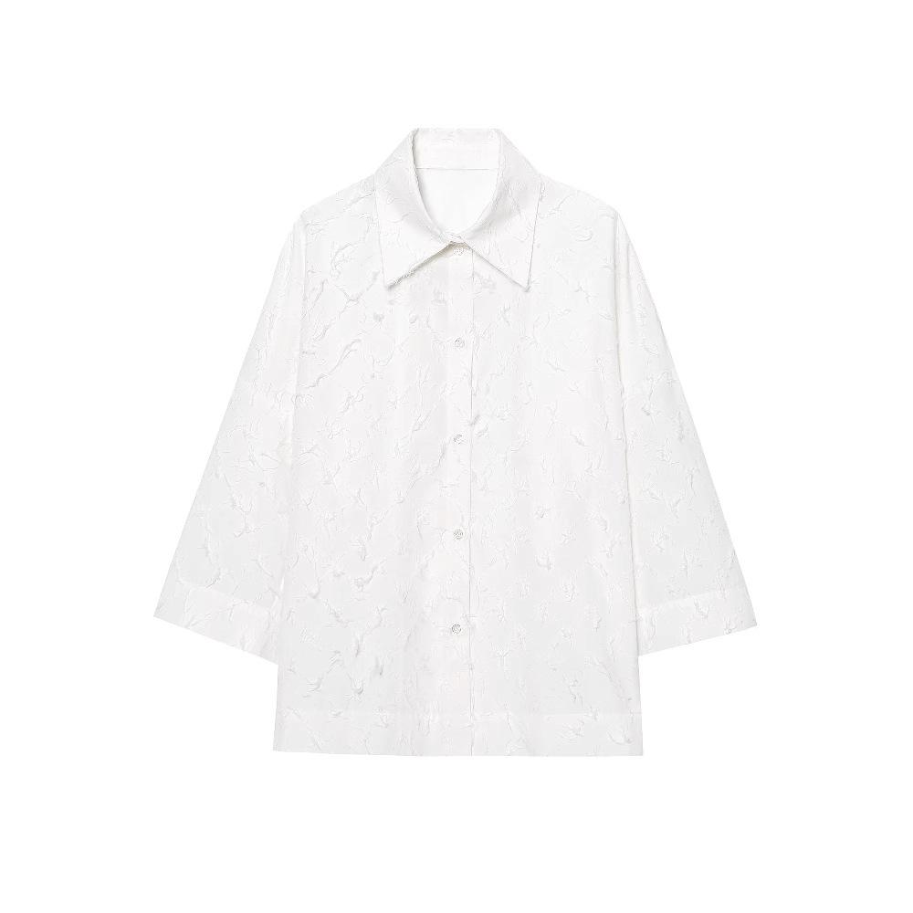 European & American Style Women's Tassel Feather Shirt and Midi Skirt Set