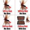 5-25Pcs Künstliche Insekten Köder Hirsch Haar Locken Trocken Fliegen Fliegen Angeln Lockt Für Bass Forelle Angeln fliegen