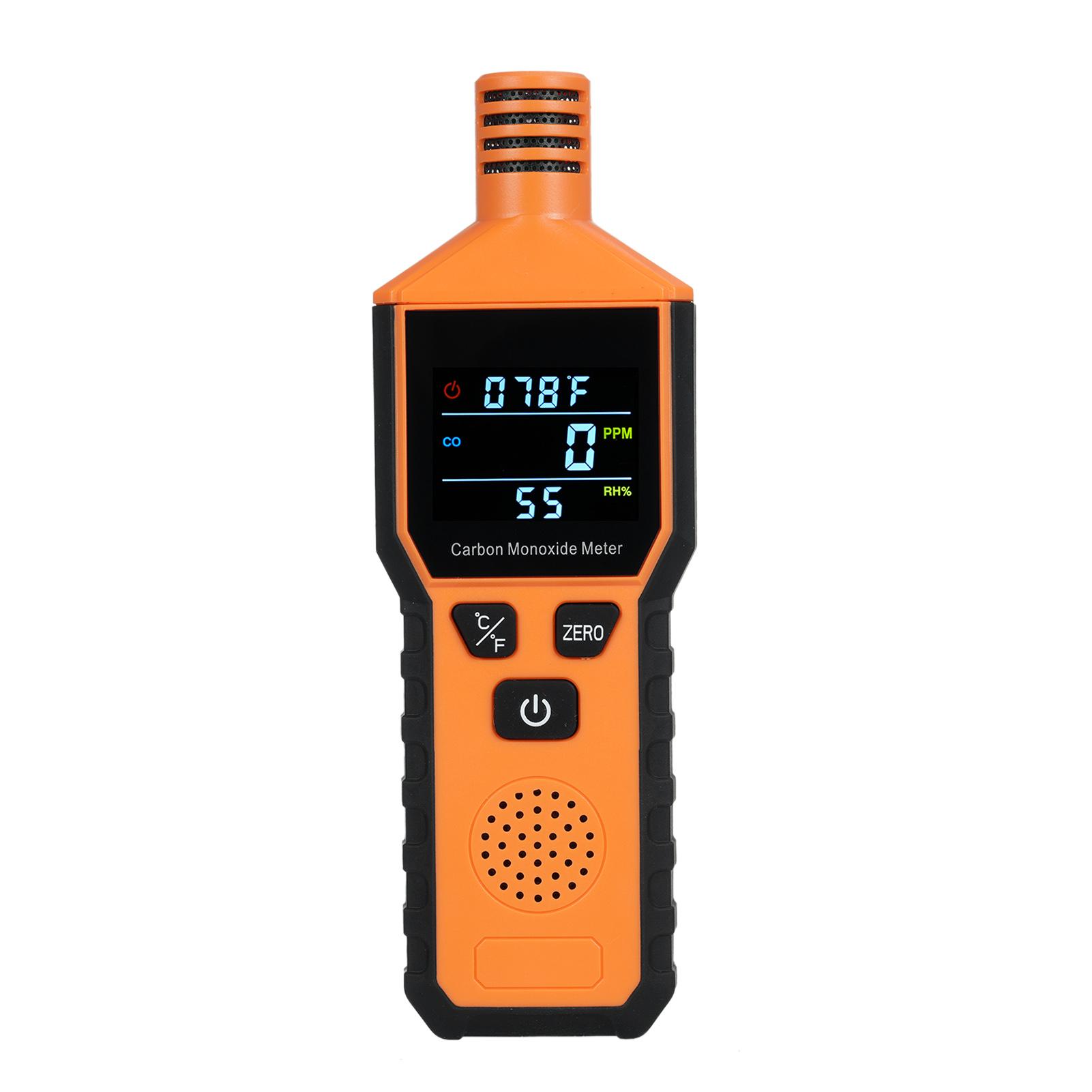 

3 в 1 Портативный детектор угарного газа с питанием от батареи Ручной сигнализатор угарного газа с оранжевый