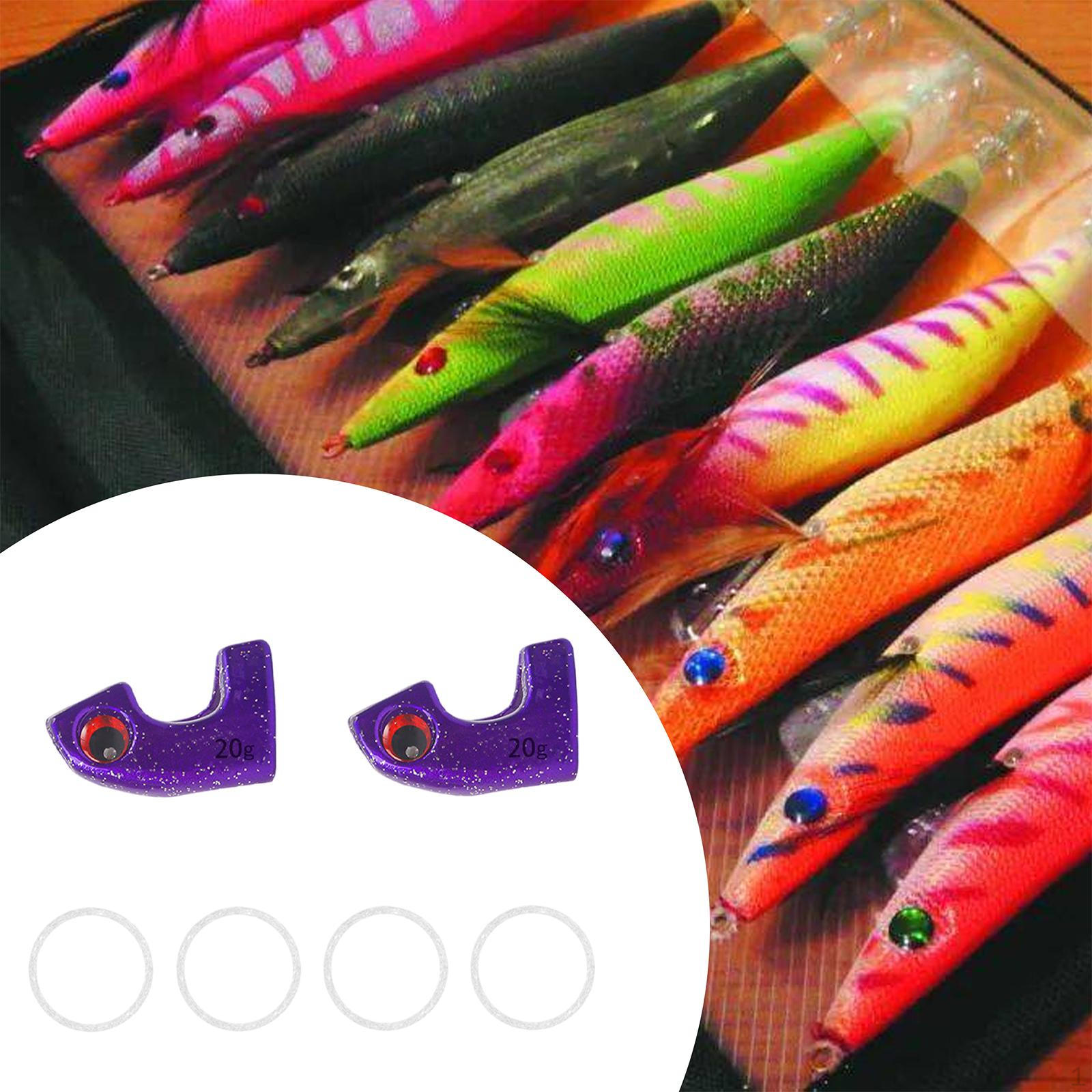 

2x 20G рыболовные принадлежности для ловли кальмаров и креветок фиолетовый