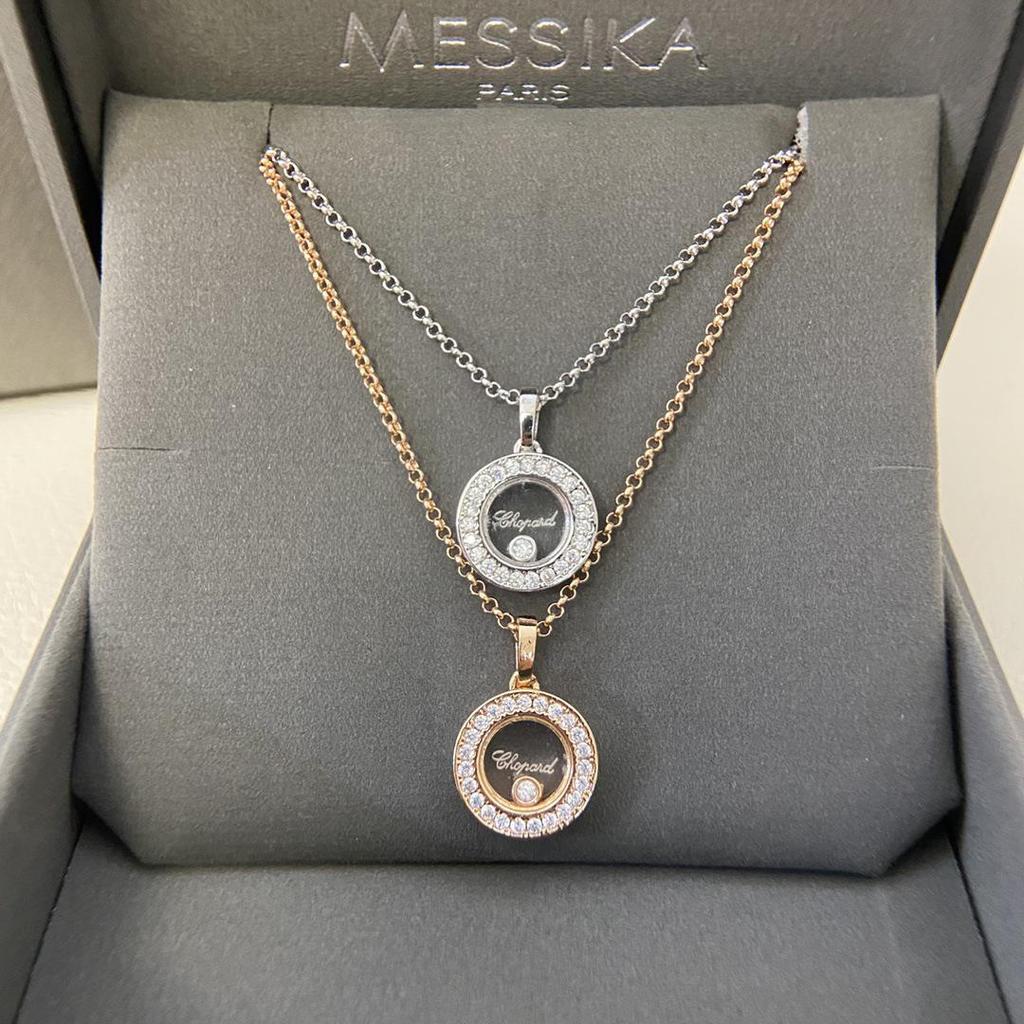Xiao Family 925 Silver Time Turns Fortune Necklace with Heart-Shaped Diamond Perfume Bottle and Starry Sky Design