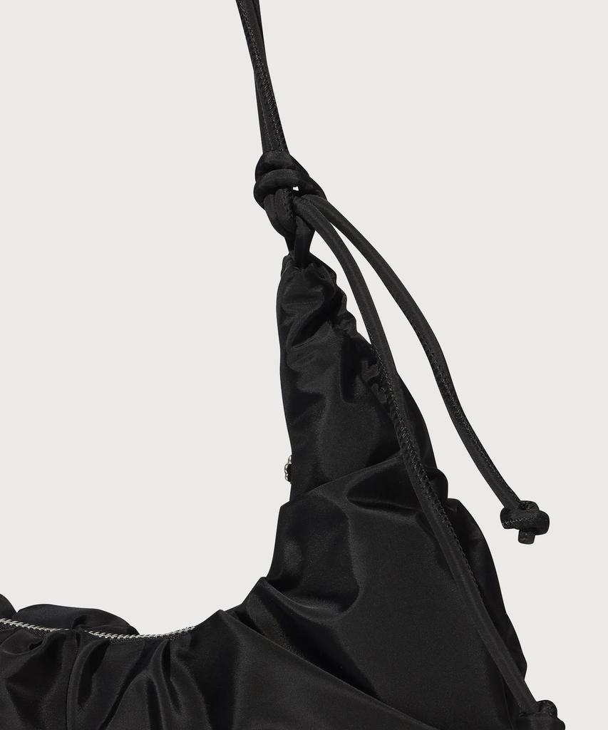 Covernat Woman Clover Heart String Hobo Bag Black