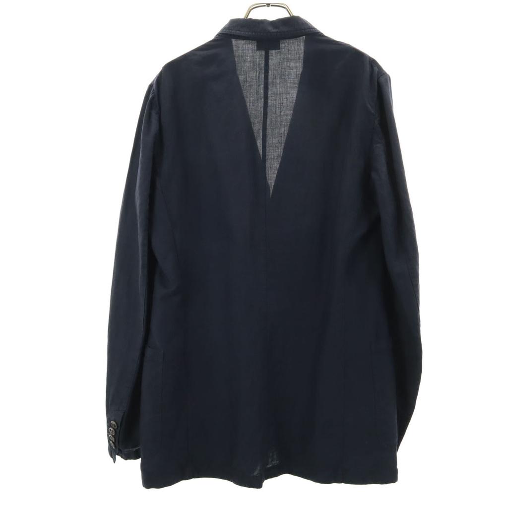 DRIES VAN NOTEN Linen Blend Drivers Jacket 48 Navy Men's Used