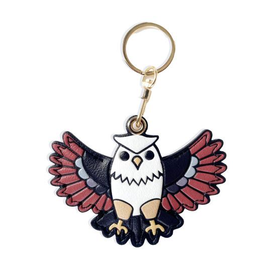 

Keychain Pendant Cartoon Eagle Shape Key Holder Imitation Leather Access Control Card Holder School красный