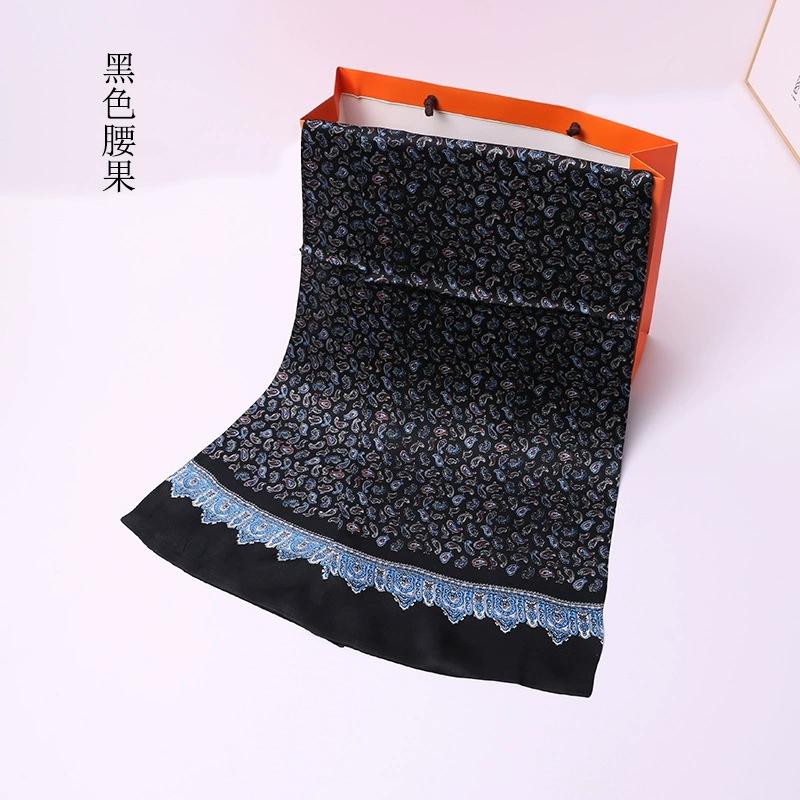 Luksusmerke Herre Ren Silkeskjerf Forretningsmenn Lange Skjerf Alt-Match 100% Silke Myke Varme Vinterskjerf for Menn