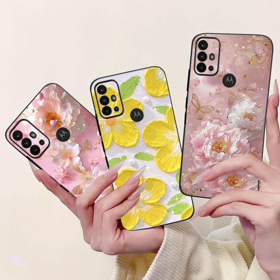 Case For Motorola Moto G30 G20 G10 Phone Cover New Fashion Flower Soft Silicone Matte Bumper on Moto G20 XT2128-1 G 10 G 30 Capa