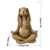Meditierende Zen Tier Skulptur Buddhismus Yoga Geste Hasenstatue Bonsai Brunnen Ornament Lässige Salon Gartendekoration