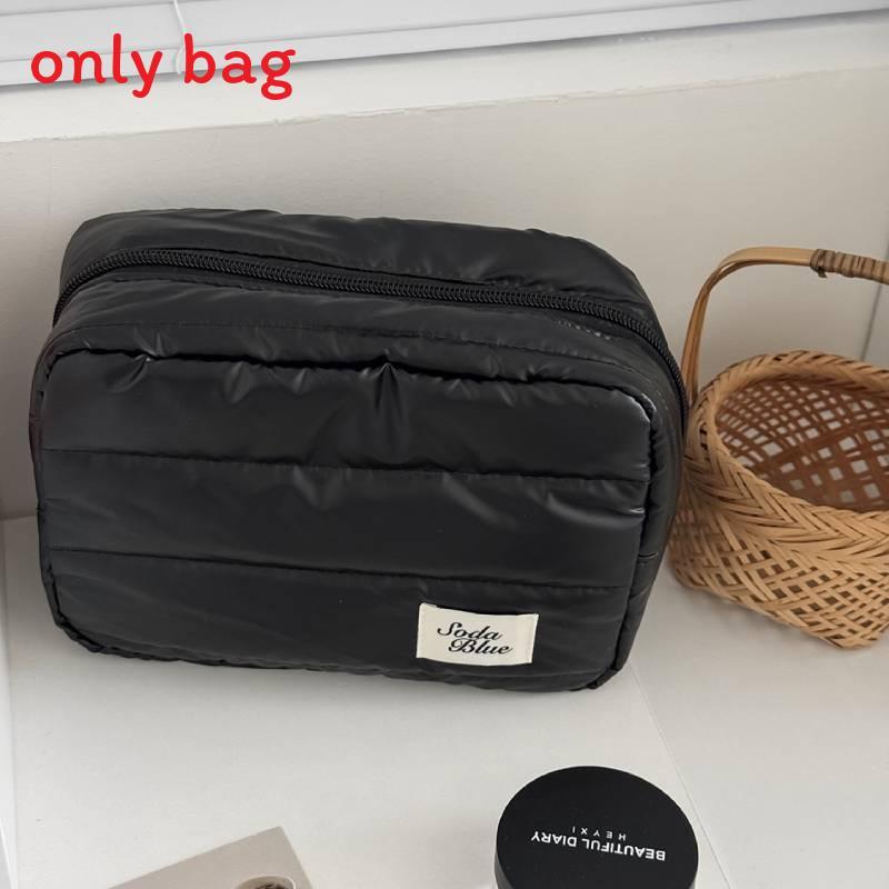 Lazy Horizontal Line Series Rectangular Bag With Waterresistant Pu Material For Daily Skincare Storage