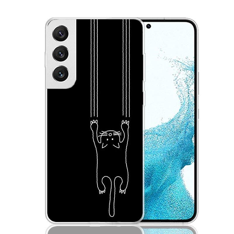 Cat Footprint Funny Paw Cute Phone Case For Samsung Galaxy S26 Ultra S23 S24 S25 Edge S20 FE S21 S22 Plus Soft Print Shell Cover
