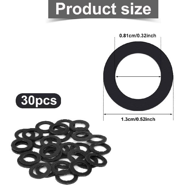 30pcs 332-60006-1 Lower Unit Drain Plug Gasket, Gear Lube Drain Screw Washer Outboard Parts Oil Change Kit for Tohatsu Mercury Mallory