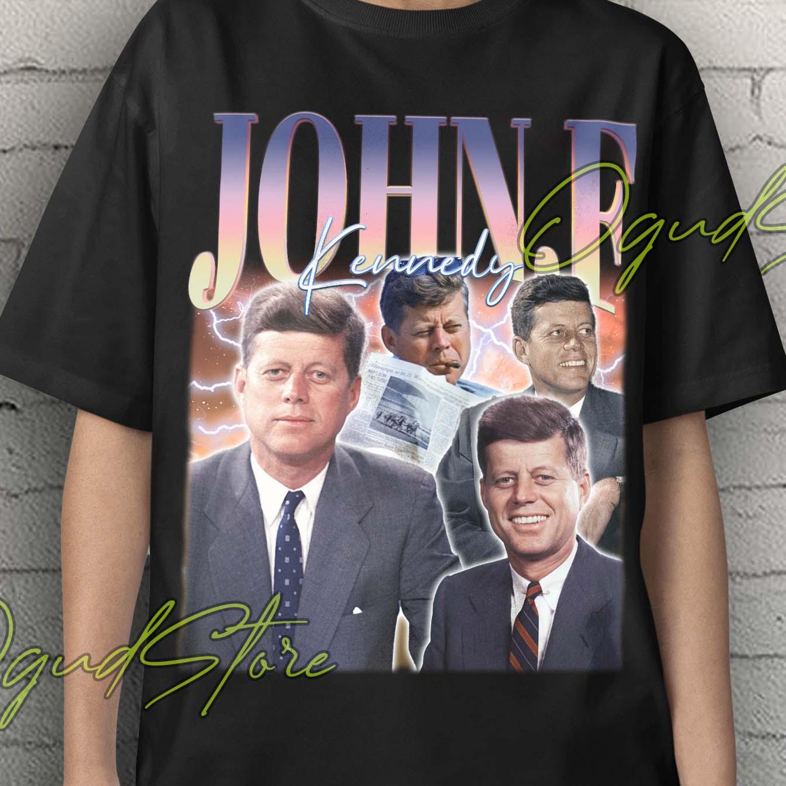 John F Kennedy Meme Shirt, Retro Style JFK Clothing M