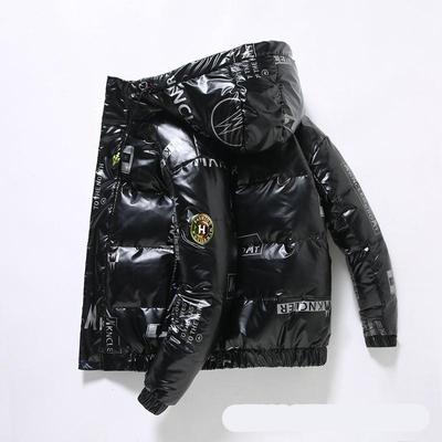 Neue Winter bedruckte Daunenjacke für Herren, warmer Mantel