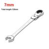 1Pcs Universal 72 Tooth Ratchet Wrench Dual Purpose Adjustable Head Opening Plum Blossom Saves Effort Quick Wrench